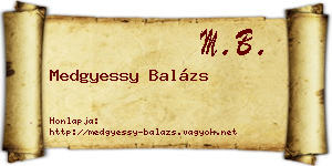 Medgyessy Balázs névjegykártya