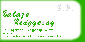 balazs medgyessy business card